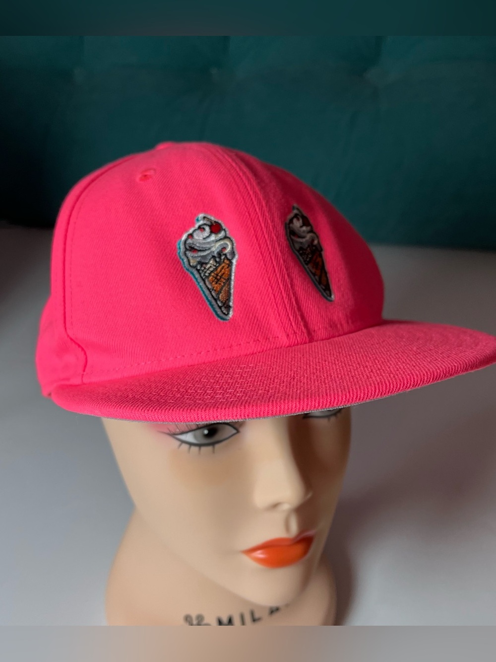 New Era 9FIFTY Neon Hot Pink Ice Cream Cone Snapback Cap